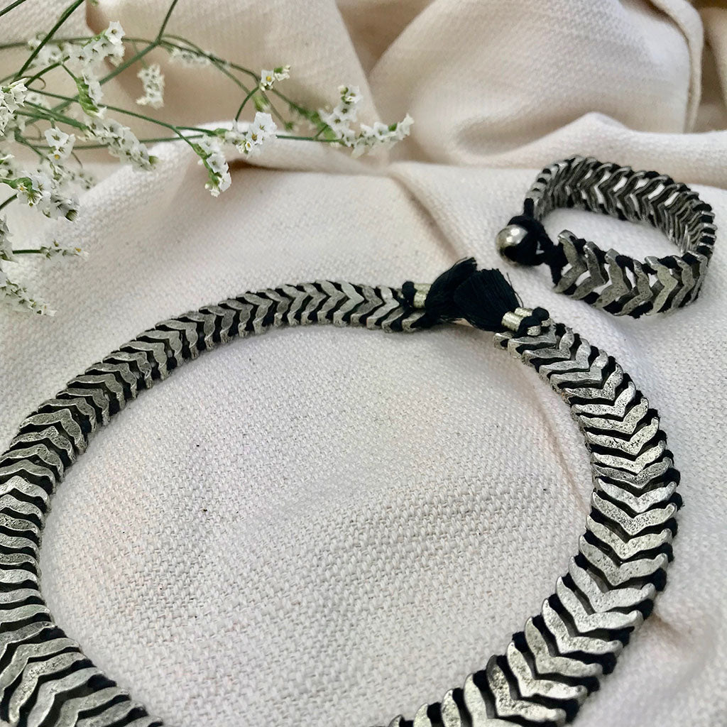 Silver Temple Collar Necklace - EcofiedHome