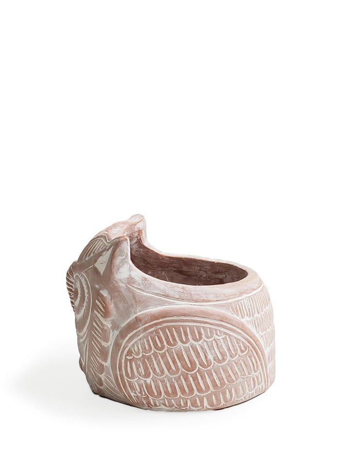 Terracotta Pot - Horned Owl - EcofiedHome