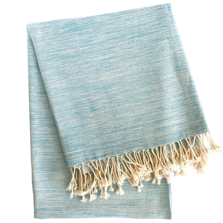 Ultra Soft Marbled Blanket Throw Turquoise - EcofiedHome